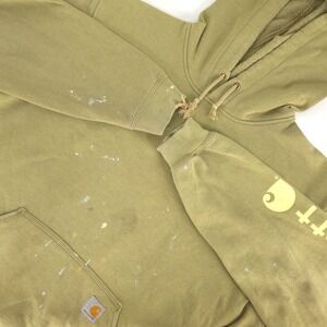 Carhartt K288 Loose Fit Logo Sleeve Hoodie Men Large Workwear Grunge Distressed‎